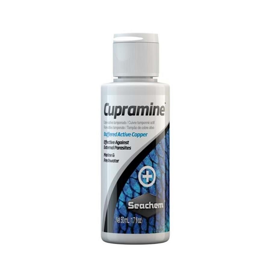 Seachem Cupramine Copper Parasite Treatment for Aquariums 50 mL