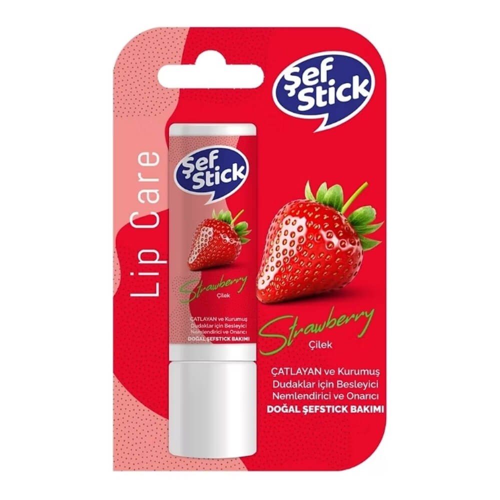 Sef Stick Strawberry Lip Balm for Dry Lips 4.8g