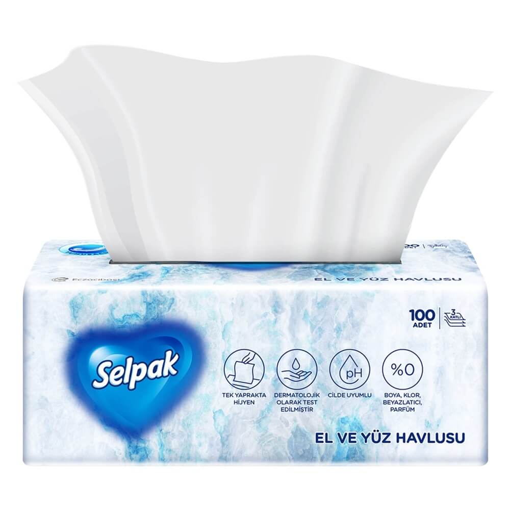 Selpak Hand and Face Paper Towels Soft Texture 100 Count