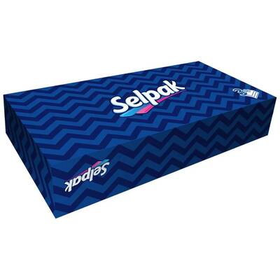 Selpak Soft and Durable Facial Tissues Box - 50 Count