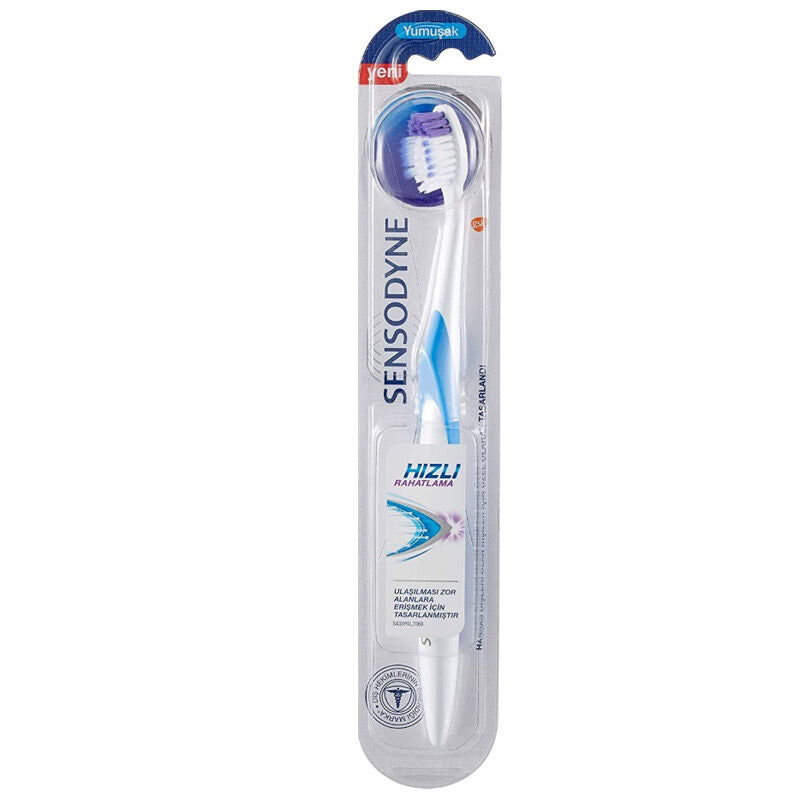 Sensodyne Rapid Relief Soft Toothbrush for Gentle Cleaning 1 Count
