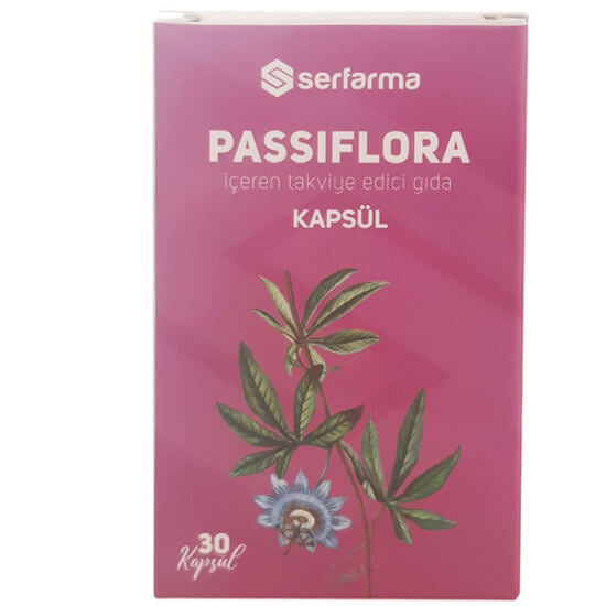 Serfarma Passiflora Herbal Supplement for Calm 30 Capsules