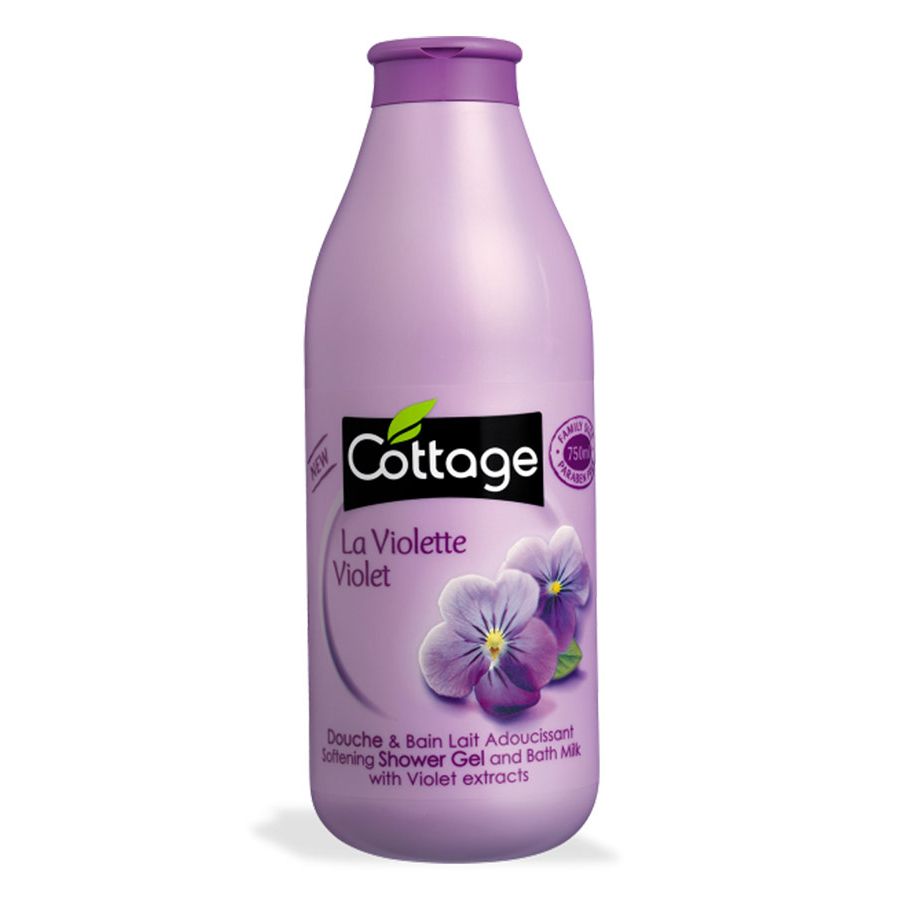 Cottage Violet Shower Gel & Bath Milk Hydrating Body Wash 750ml