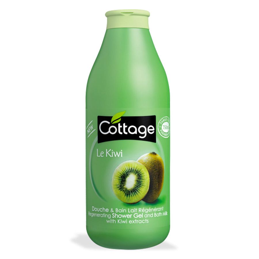 Cottage Kiwi Shower Gel & Bath Milk Hydrating Body Wash 750ml