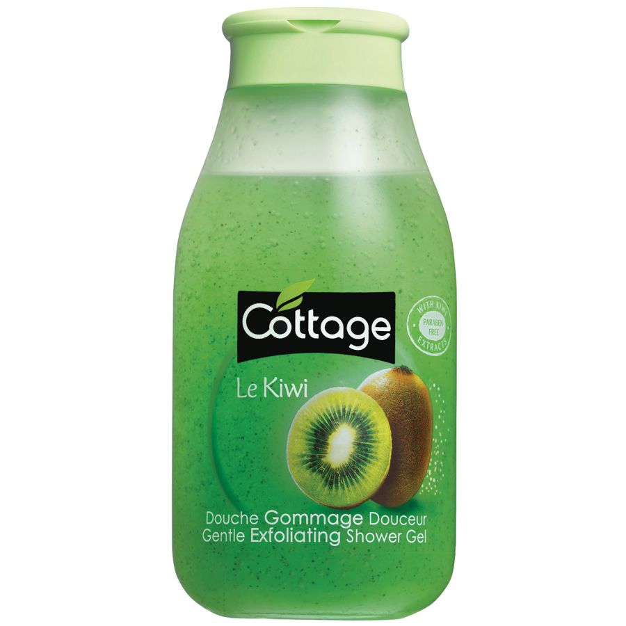 Cottage Gentle Exfoliating Shower Gel Kiwi Refreshing Body Wash 250ml