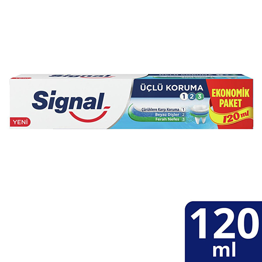Signal Toothpaste Triple Protection with Fluoride & Calcium - 4.06 fl oz - Fresh Minty Flavor - image 7