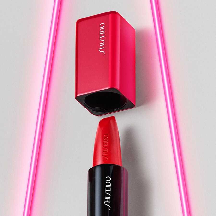 Shiseido Technosatin Gel Lipstick 416 Red Shift Satin Finish