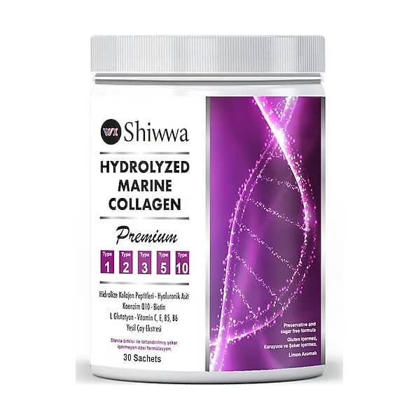 Shiwwa Collagen Premium Type 1-2-3-5-10 Marine Peptides 30 Sachets