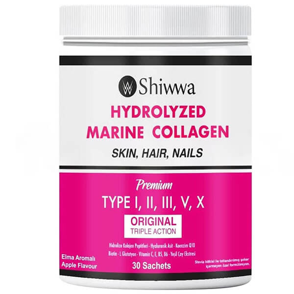 Shiwwa Premium Multi-Collagen Type 1-2-3-5-10 Apple 30 Sachets