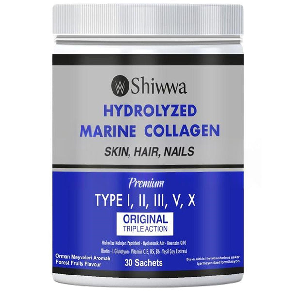 Shiwwa Premium Hydrolyzed Collagen Type 1-2-3-5-10 Berry 30 Sachets
