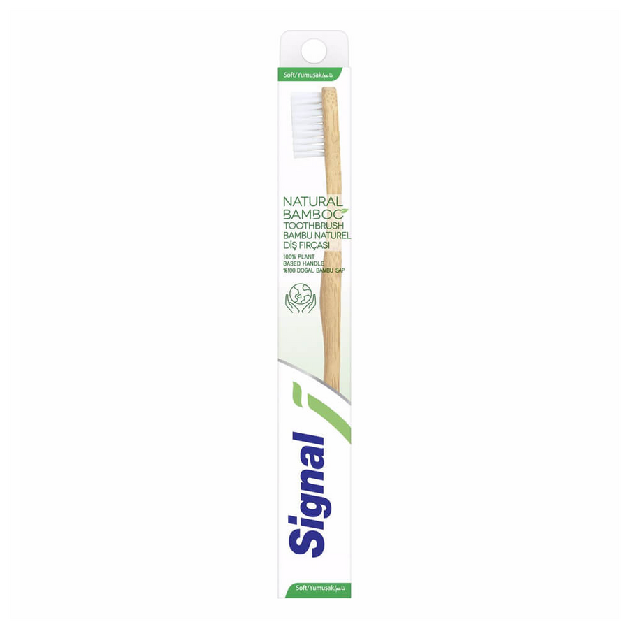 Signal Bamboo Natural Soft Toothbrush for Gentle Cleaning
