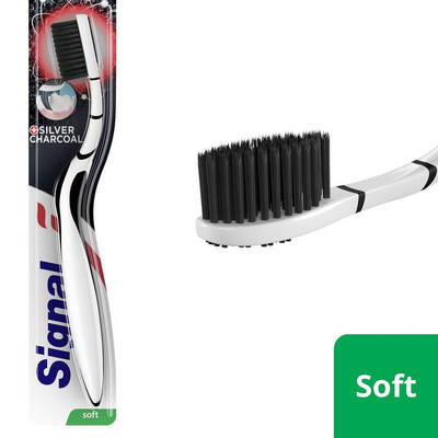 Signal Charcoal Toothbrush Deep Cleaning Manual Brush 1 Pack