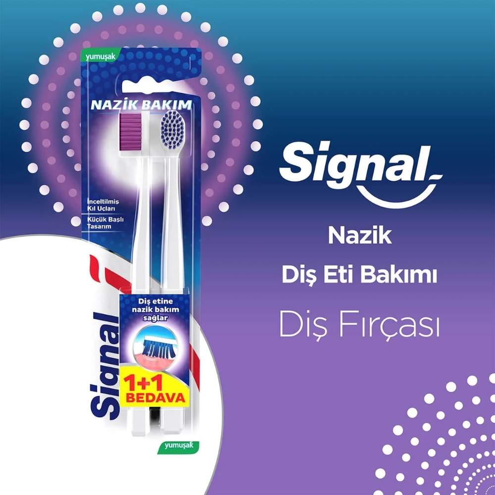 Signal Gentle Gums Soft Toothbrush for Sensitive Care 2 Count