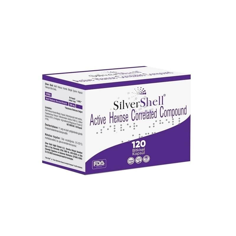 Silver Shell AHCC Active Hexose Correlated Compound 500mg 120 Capsules