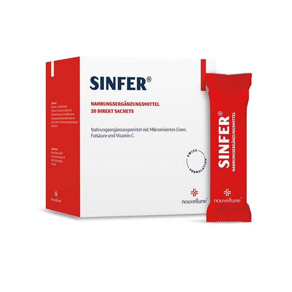 Sinfer 20 Saşe - Iron, Folate & Vitamin C Supplement | 20 Pack - image 3