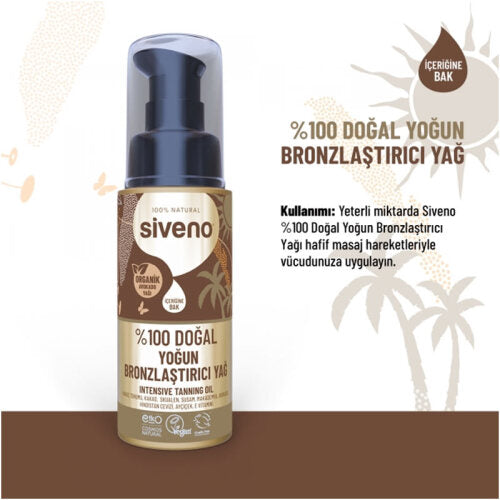 Siveno 100% Natural Intensive Tanning Oil for Deep Glow 50 ml