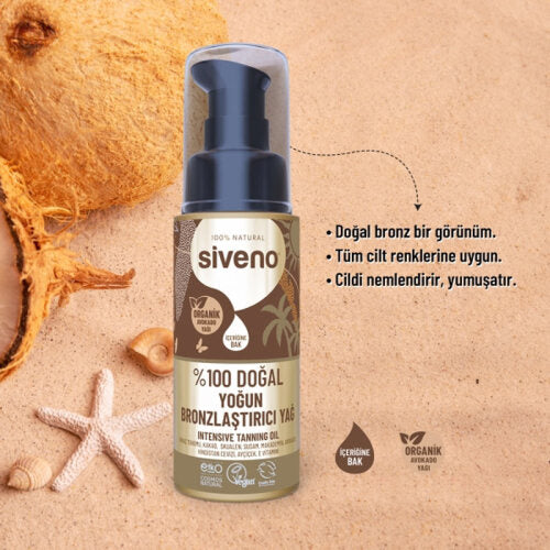 Siveno 100% Natural Intensive Tanning Oil for Deep Glow 50 ml
