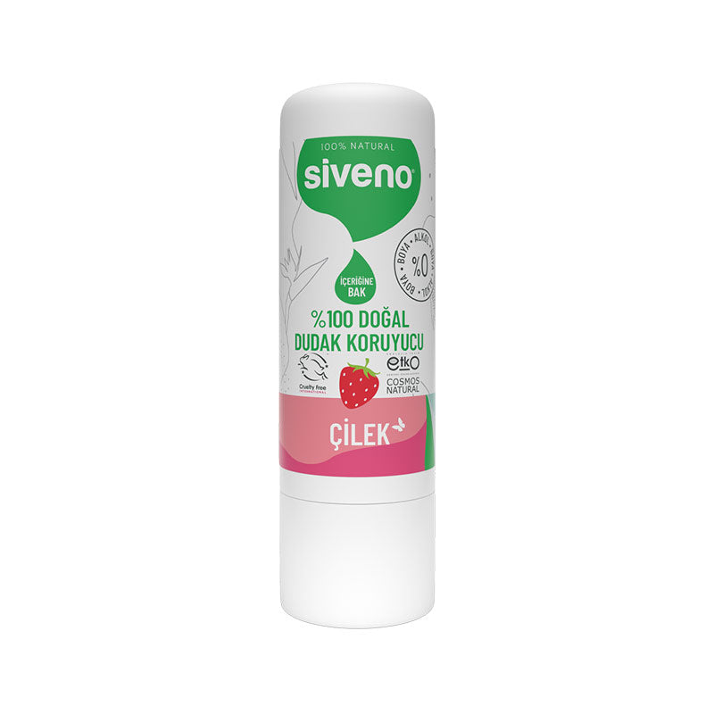 Siveno Natural Strawberry Lip Balm for Dryness Protection 6g