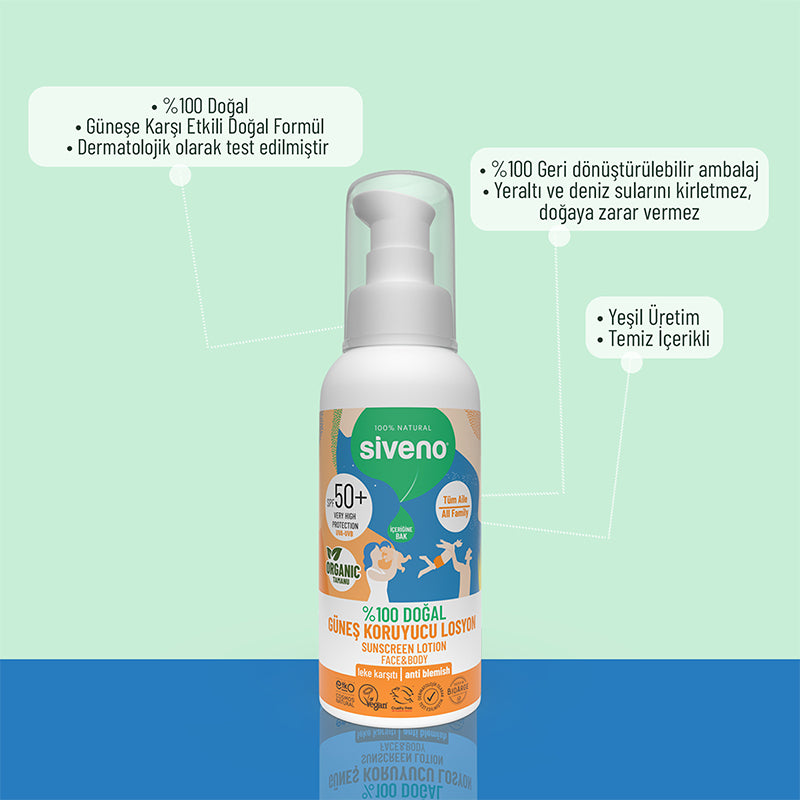 Siveno Tamanu Oil Mineral SPF50 Sunscreen Lotion 100 ml