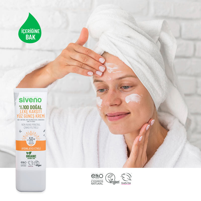 Siveno 100% Natural Anti-Blemish SPF 50 Face Sunscreen 30 ml