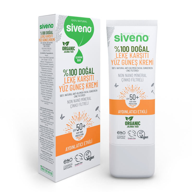 Siveno 100% Natural Anti-Blemish SPF 50 Face Sunscreen 30 ml
