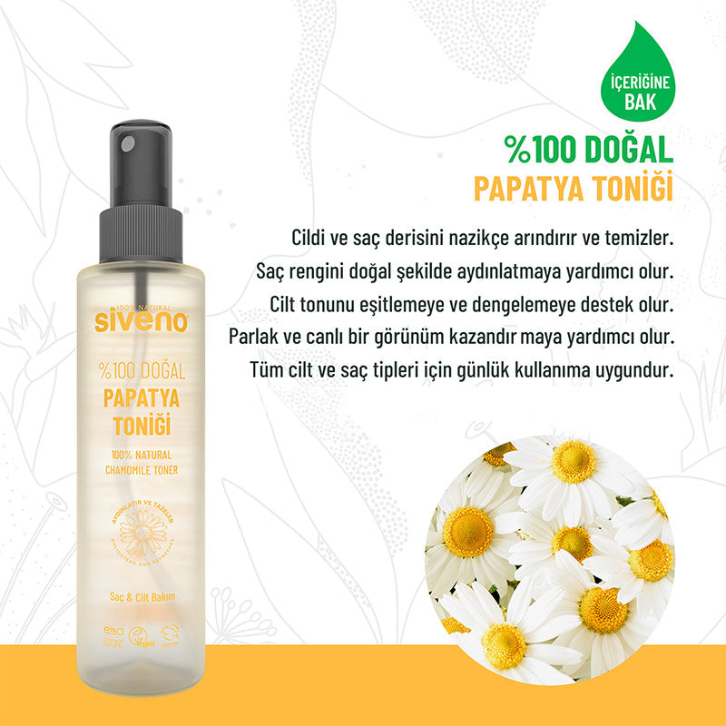 Siveno 100% Natural Chamomile Tonic Soothing Mist 150 ml