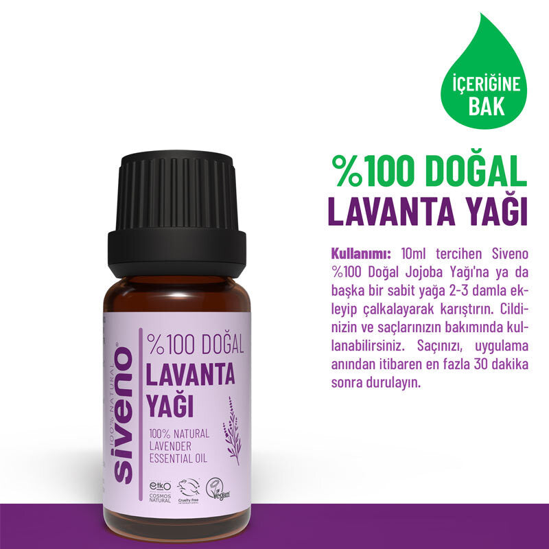 Siveno Natural Lavender Essential Oil for Skin &amp; Hair 10 ml