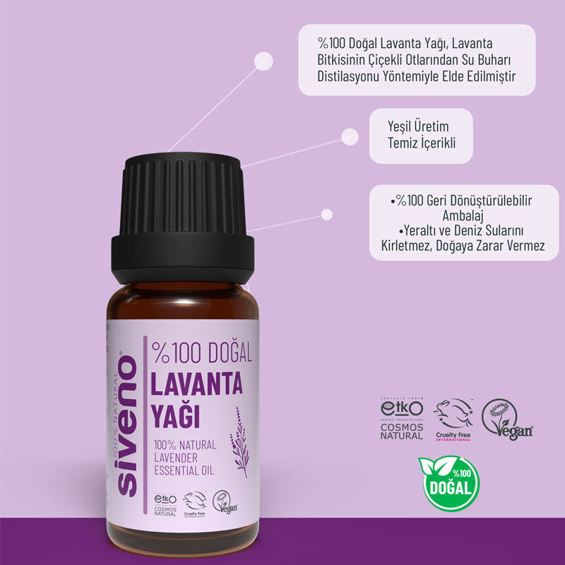 Siveno Natural Lavender Essential Oil for Skin &amp; Hair 10 ml