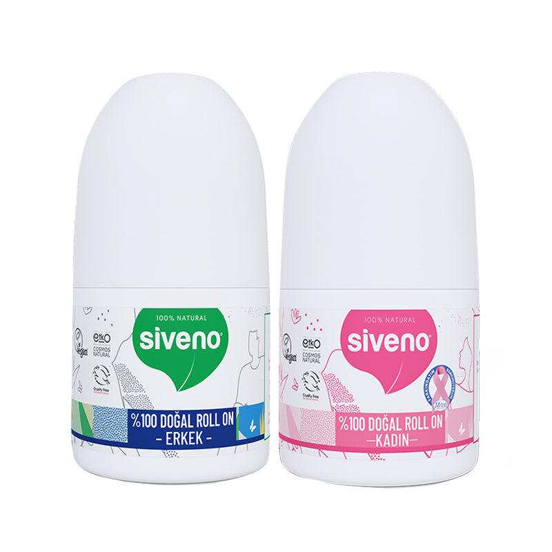 Siveno Natural Roll-On Deodorant Set for Men & Women 2x50ml