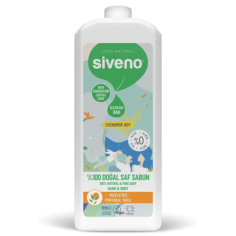 Siveno Orange Oil Natural Liquid Soap for Soft Hands 1L