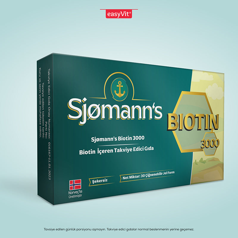 Sjomann's Biotin 3000 Support Supplement 30 Chewable Gels