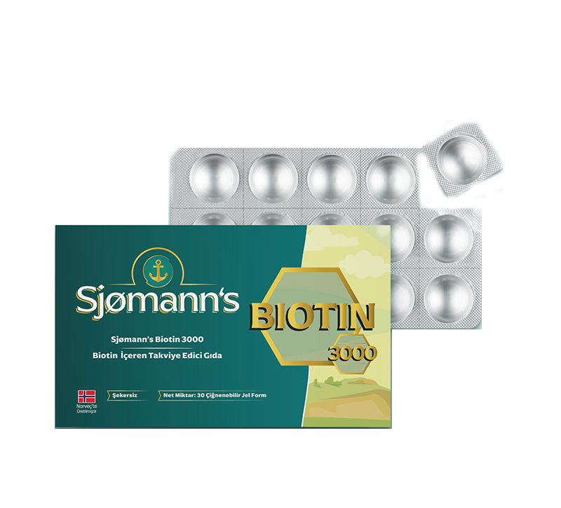 Sjomann's Biotin 3000 Support Supplement 30 Chewable Gels