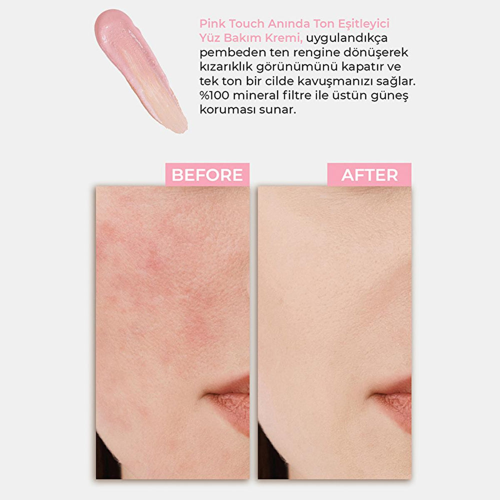 Sinoz Pink Touch SPF50+ Tone-Up Sunscreen: Color Correcting, Redness Reducing, and Brightening Mineral Facial Sunscreen with Hyaluronic Acid - 1.69 fl oz Sinoz Pink Touch SPF50 Sunscreen: Tone-Up & Color Correcting pink sunscreen, tone-up sunscreen, color correcting sunscreen, SPF50 sunscreen for face, sunscreen for redness, sunscreen for sensitive skin, brightening sunscreen, mineral sunscreen, facial sunscreen, sun protection, redness reduction, even skin tone, hyaluronic acid, niacinamide, bright oleoact