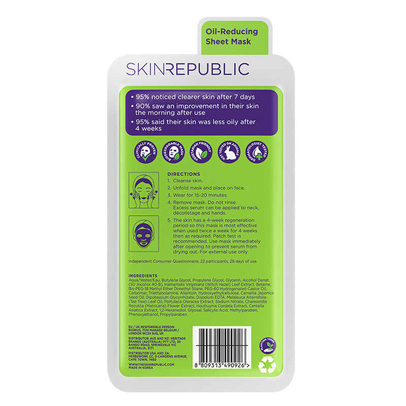 Skin Republic Spots &amp; Blemish Face Mask Sheet 25 ml