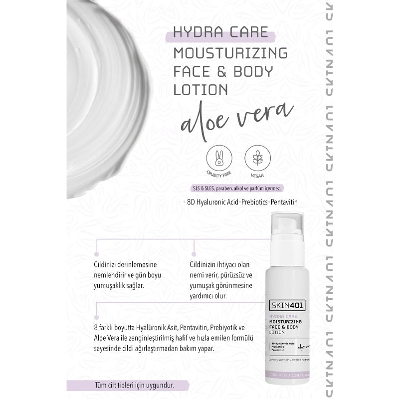 Skin401 Moisturizing Face &amp; Body Lotion with Hyaluronic Acid 100ml