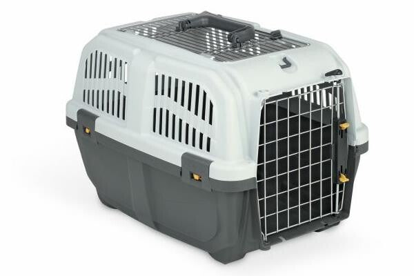 Skudo 2 Metal Top-Opening Pet Carrier for Cats and Dogs 55 cm