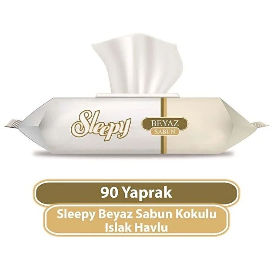 Sleepy 90-Sheet White Soap Scented Wet Wipes with Plastic Cap