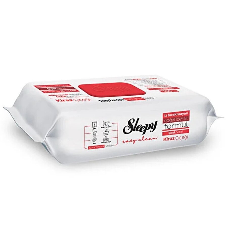 Sleepy Easy Clean Cherry Blossom Surface Cleaning Towels 100 Sheets