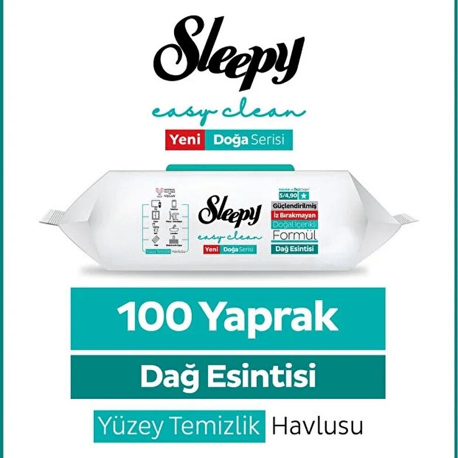 Sleepy Mountain Surface Cleaning Towel Wipes Mountain Breeze 100 Sheets