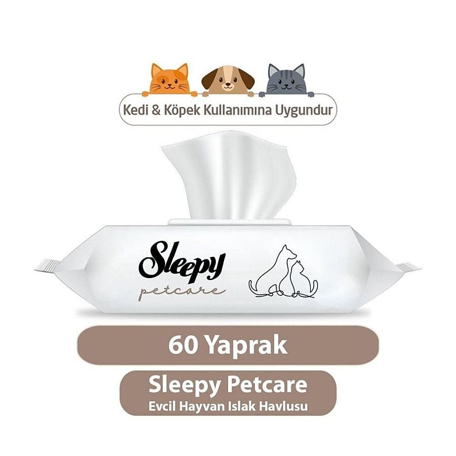 Sleepy Pet Care Pet Wet Wipes 60 Sheets