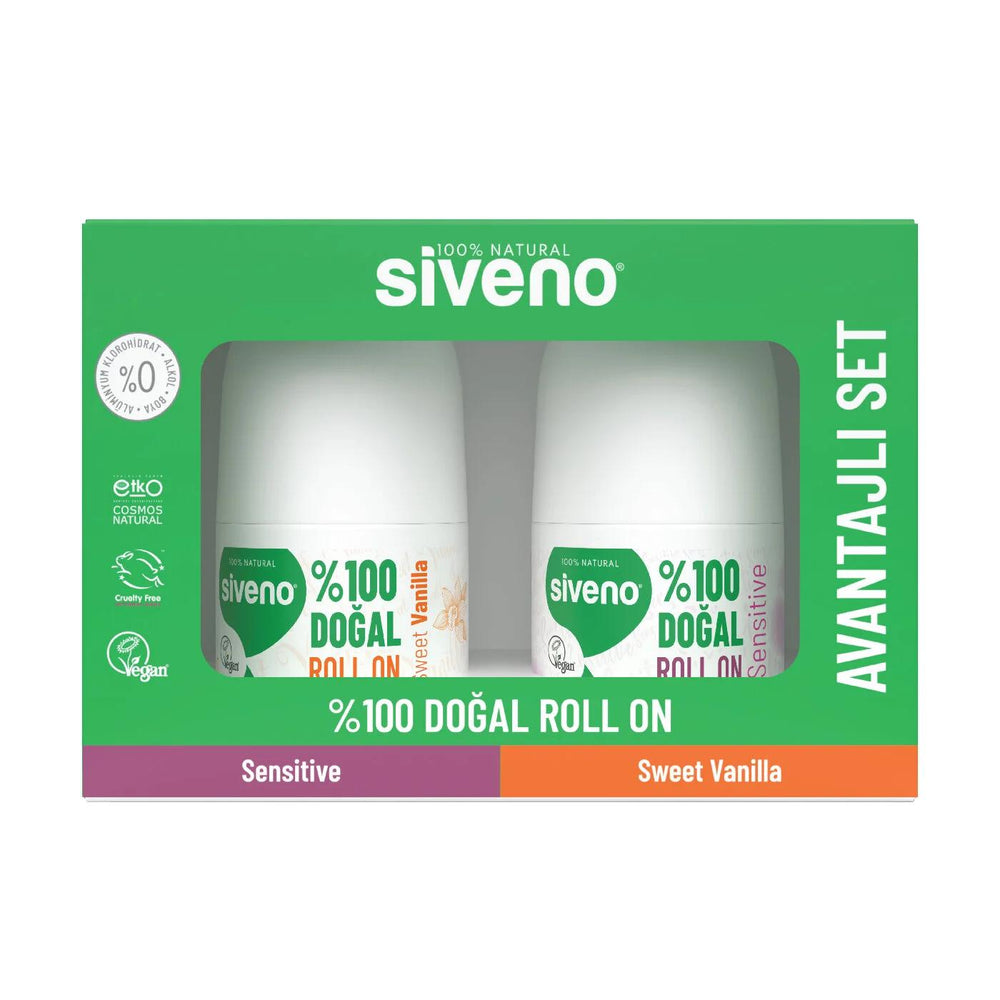 Siveno Natural Roll-On Deodorant Sweet Vanilla Duo 2x40 ml