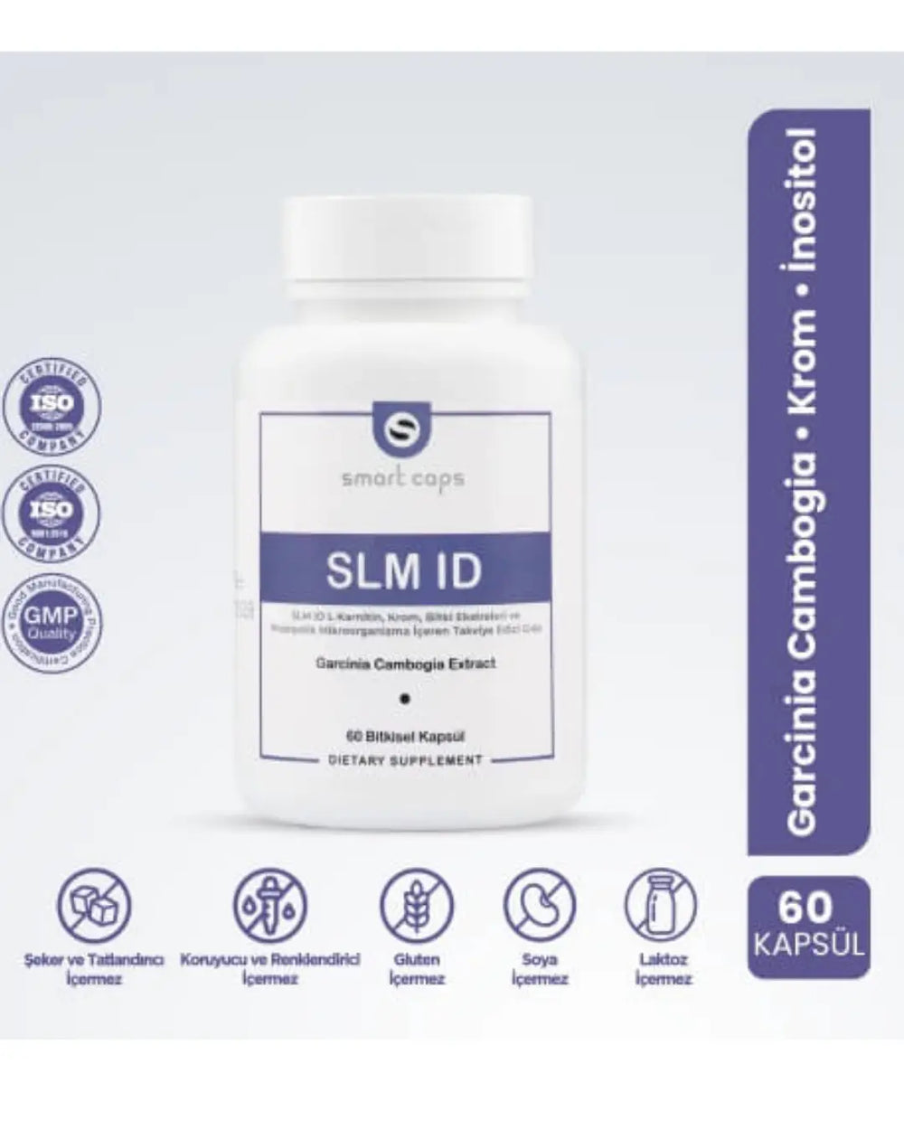 Smartcaps SLM ID Garcinia Cambogia Extract Supplement 60 Capsules