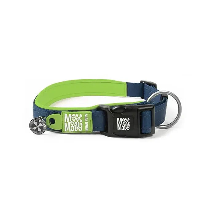 Max & Molly Smart ID Matrix Lime Green Dog Collar Small