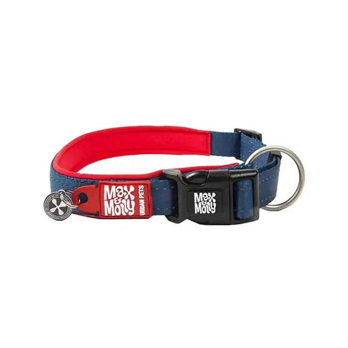 Max & Molly Smart ID Matrix Red Dog Collar X-Small