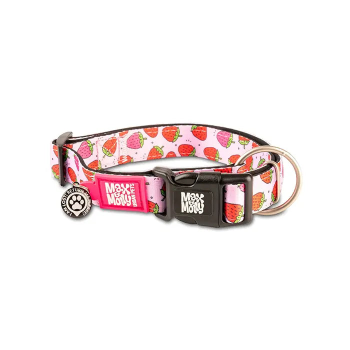 Max & Molly Strawberry Dream Smart ID Dog Collar Small