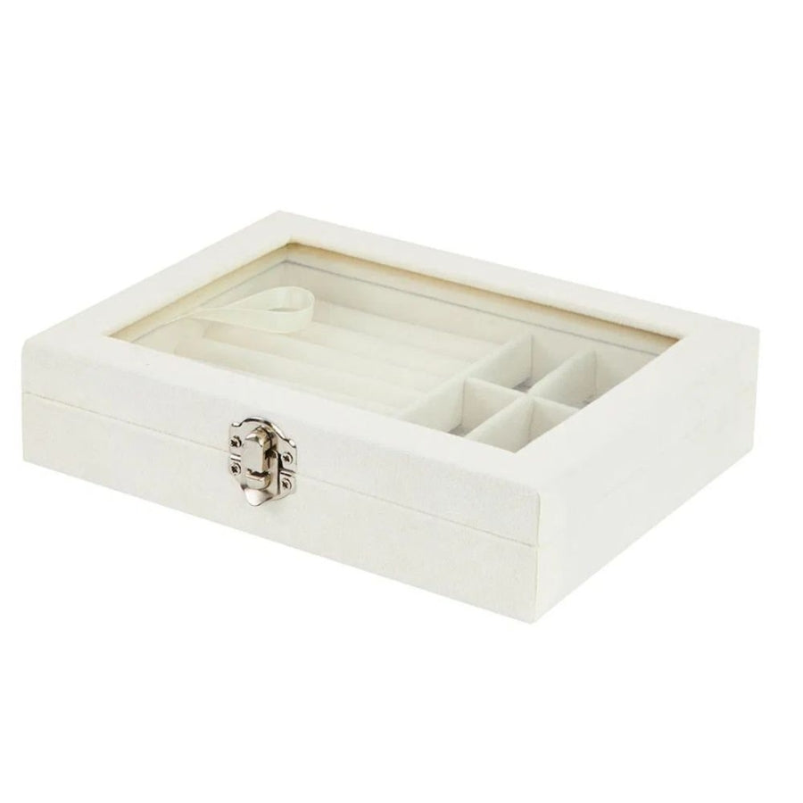 Smart Home Cream Jewelry Box Organizer 20x15cm