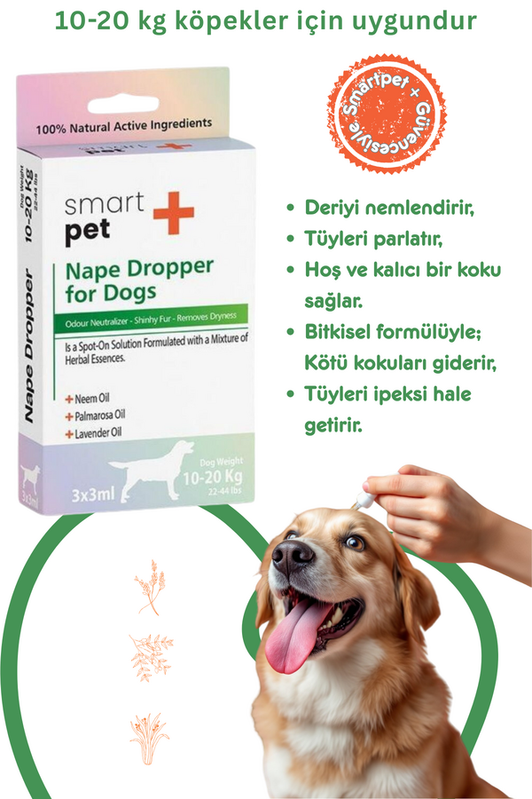 Smartpet + Dog Skin Care Spot-On Drops for Medium Breeds 3x3ml