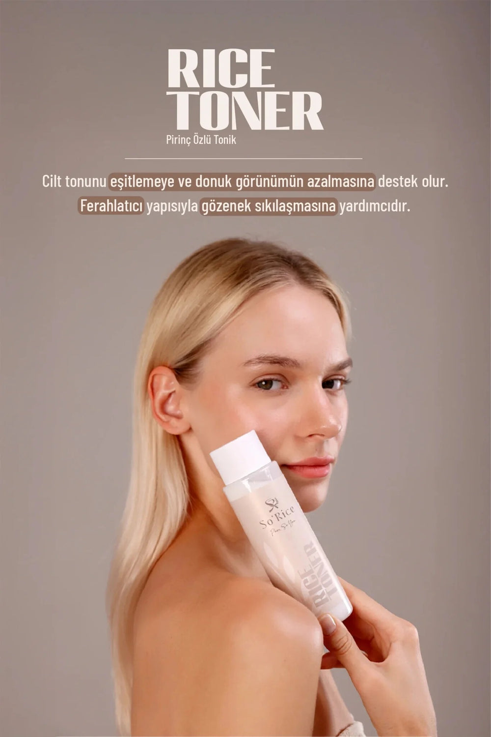 So Rice Rice Toner 200 ml - Rice Extract Facial Toner for Daily Skin Care