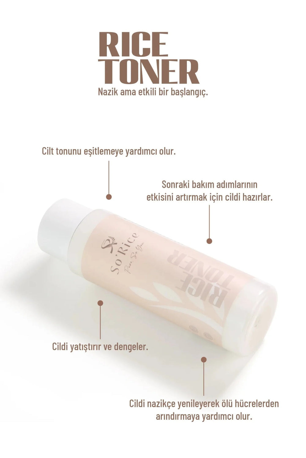 So Rice Rice Toner 200 ml - Rice Extract Facial Toner for Daily Skin Care
