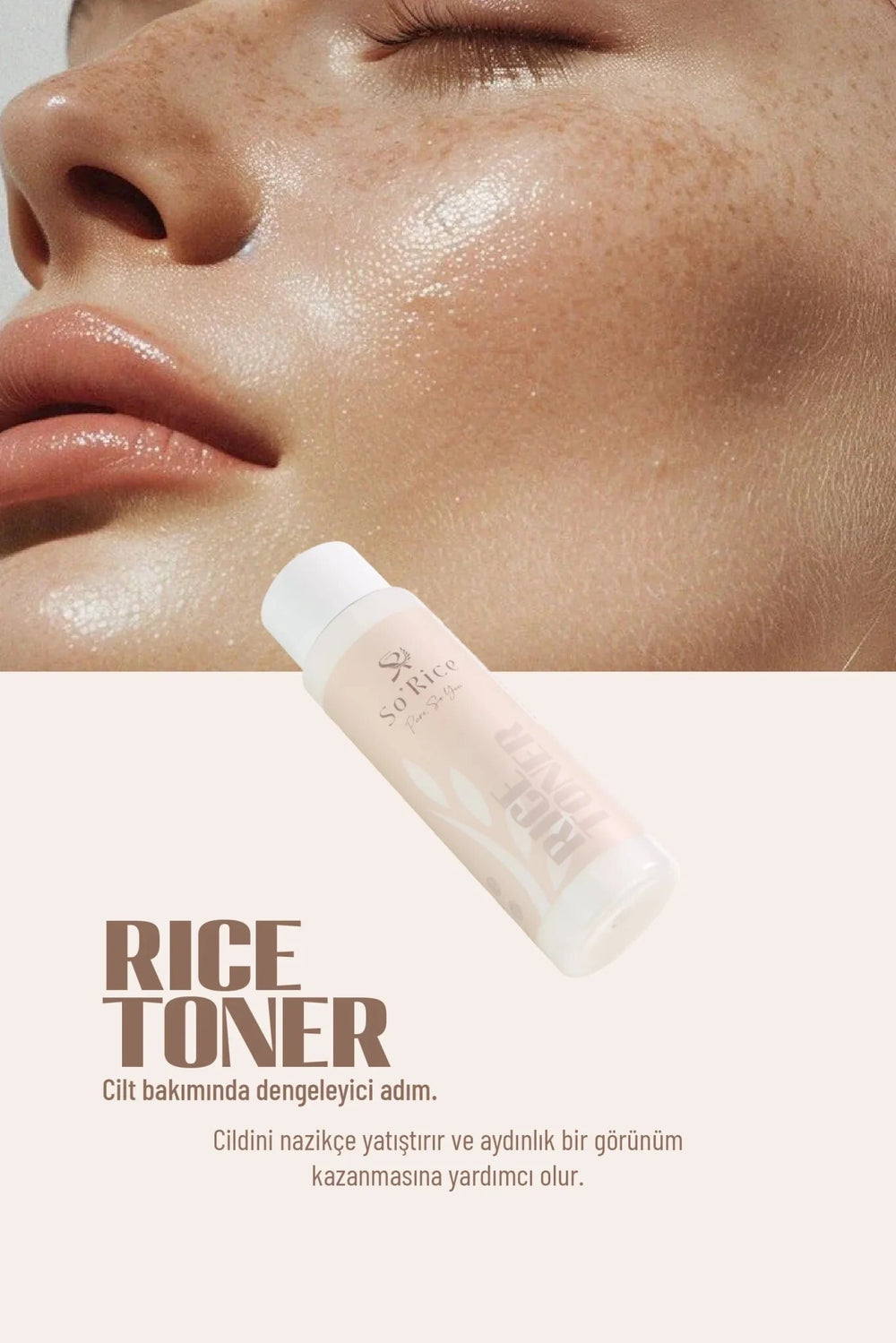 So Rice Rice Toner 200 ml - Rice Extract Facial Toner for Daily Skin Care